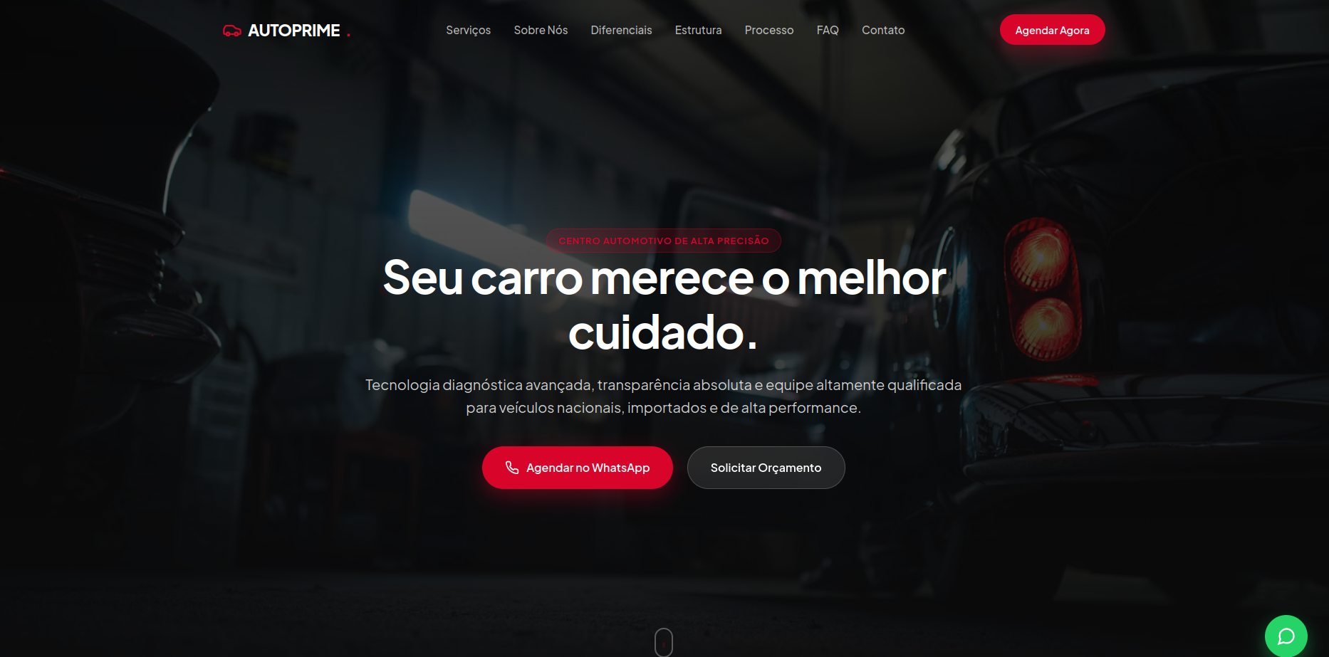 Site para oficina desenvolvido pela Sante Digital